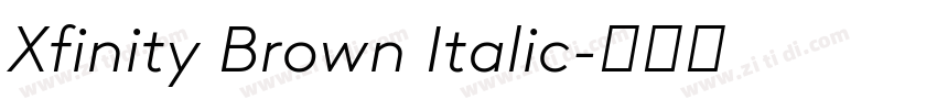 Xfinity Brown Italic字体转换